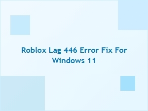 How to Fix Roblox Lag 446 Error on Windows 11