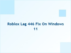 Fix Roblox Lag 446 on Windows 11